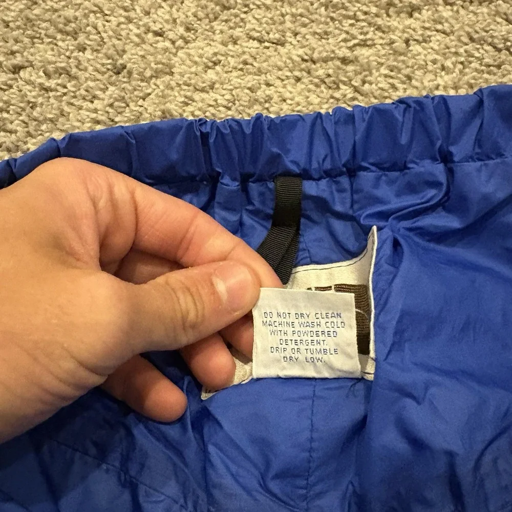 Vintage North Face Brown Label Gore-Tex Shell Pants Made In USA Blue Medium 80's